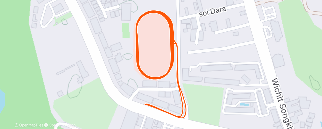 Map of the activity, Утренний забег