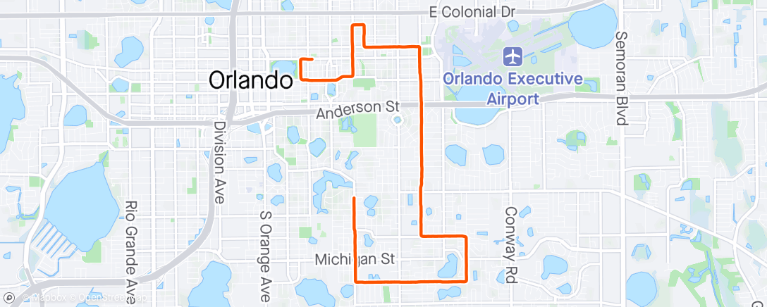 Map of the activity, Orlando Half Preview