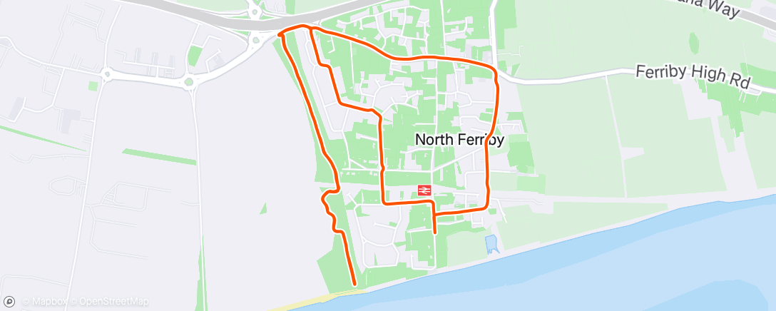 Map of the activity, Evening Run