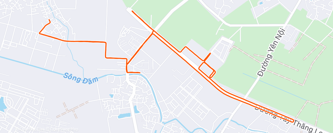 Map of the activity, Morning Run