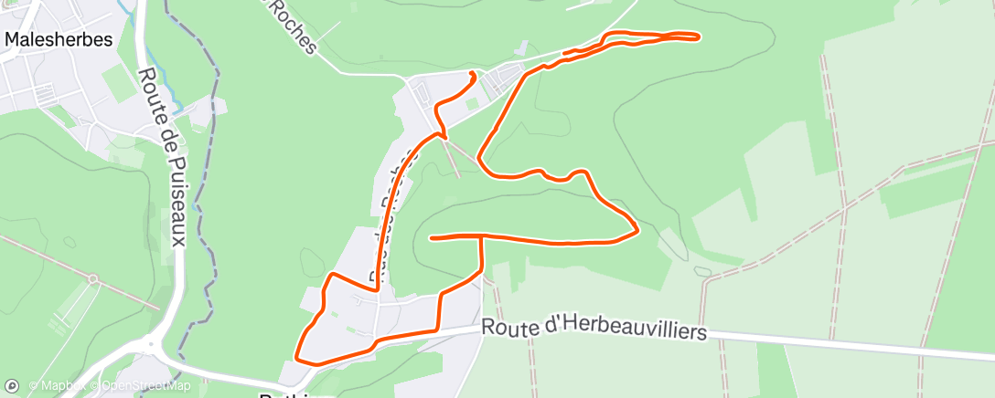 Map of the activity, Morning Mountain Bike Ride