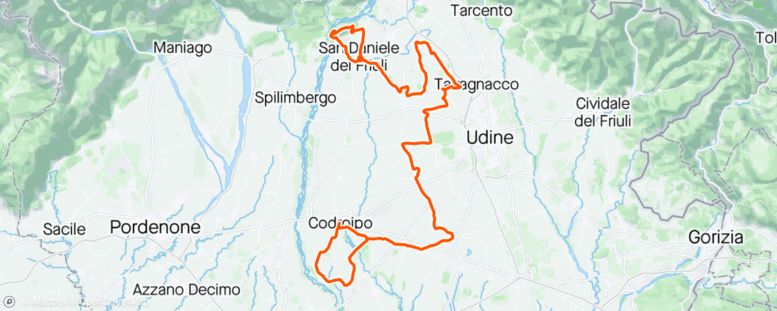 Mapa de la actividad, Giro friuli etape 3