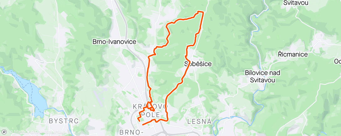 Map of the activity, Soběšice