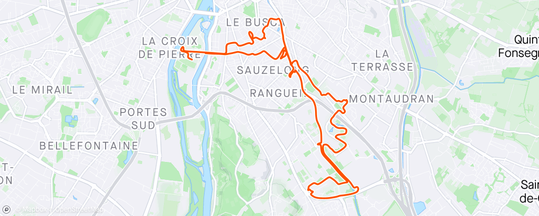 Mapa da atividade, Vélotour Toulouse