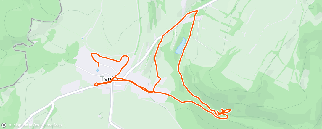 Map of the activity, Lunch Run