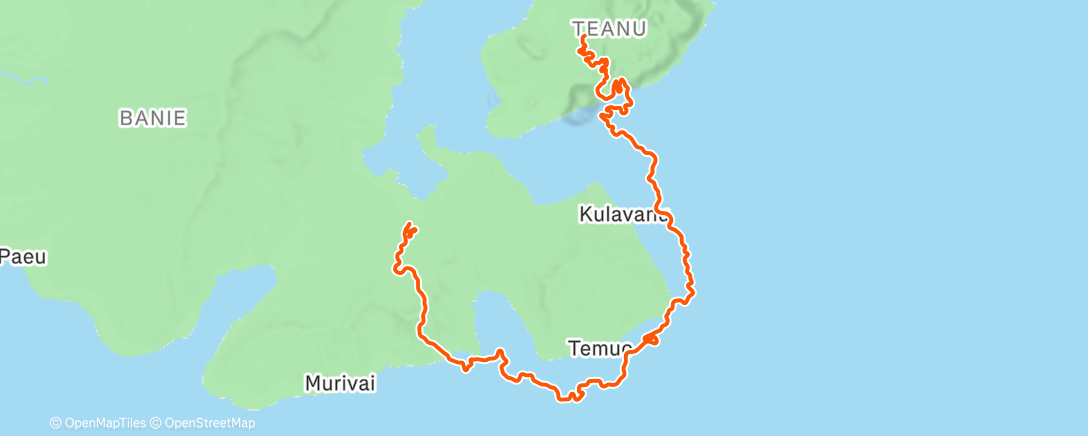 Map of the activity, Zwift - Endurance 1.5 hours on Canopies and Coastlines in Watopia