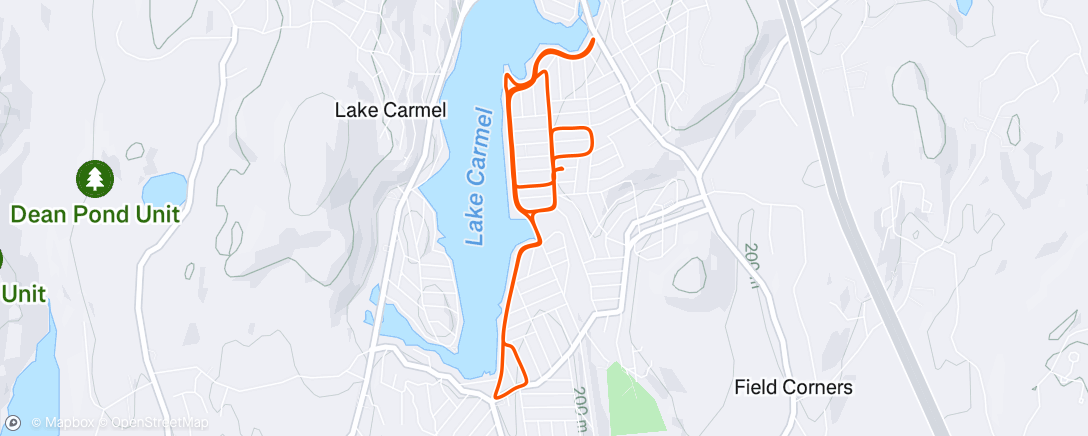 Map of the activity, Evening Run