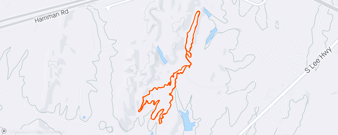 Map of the activity, Afternoon Mountain Bike Ride at Johnston Woods