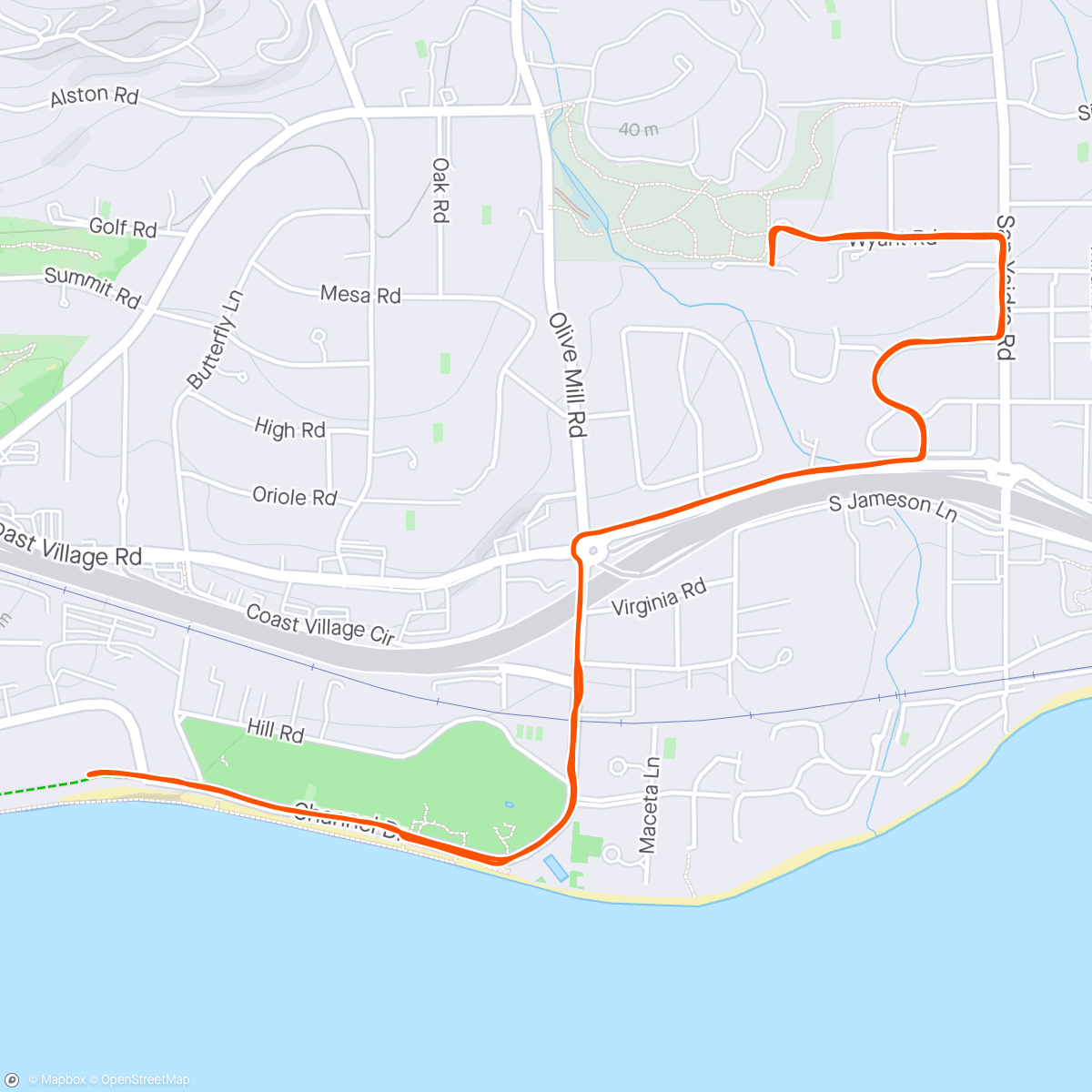 Map of the activity, Stroller Run