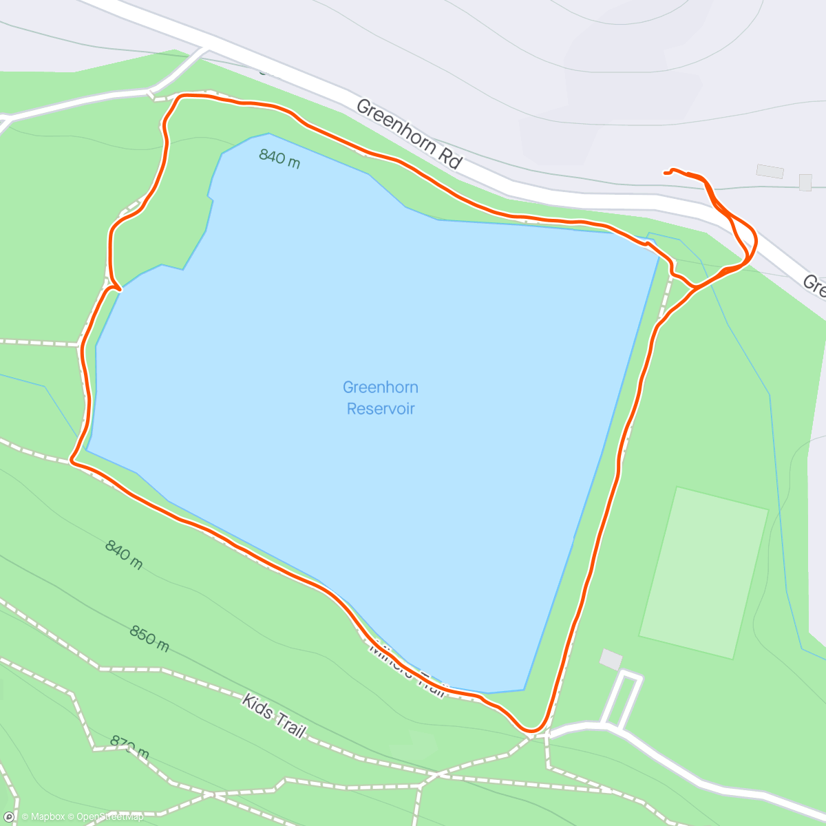 Map of the activity, Greenhorn walk