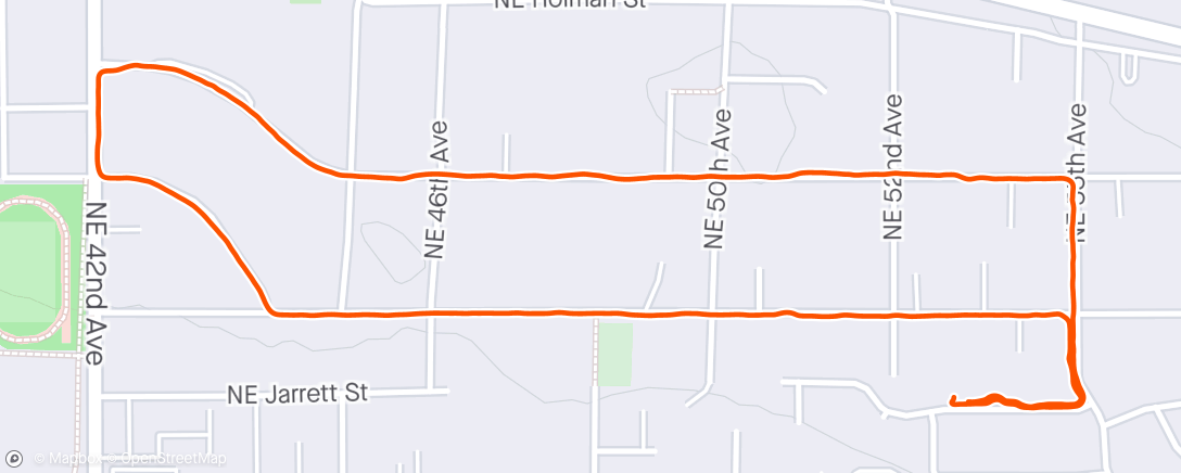 Map of the activity, Run/Walk with Bryna
