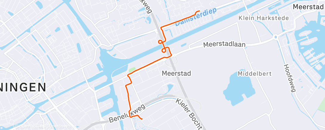 Map of the activity, Namiddagwandeling