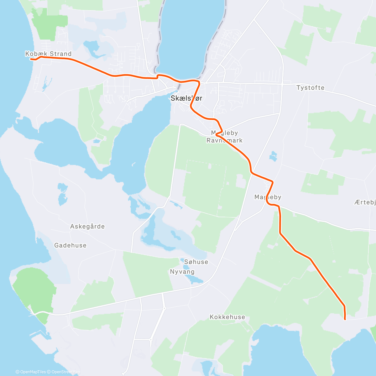 Map of the activity, Basnæs nytårsløb 🐇🎉
