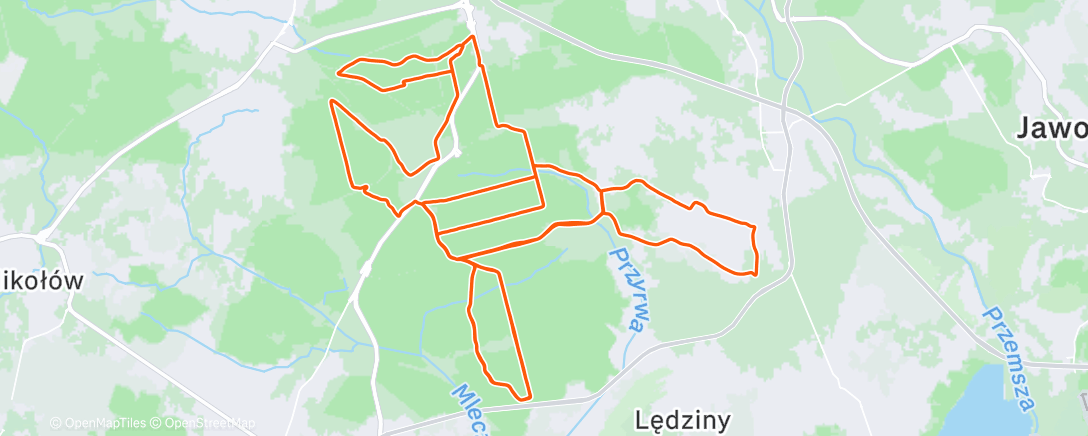 Map of the activity, Lunch Ride