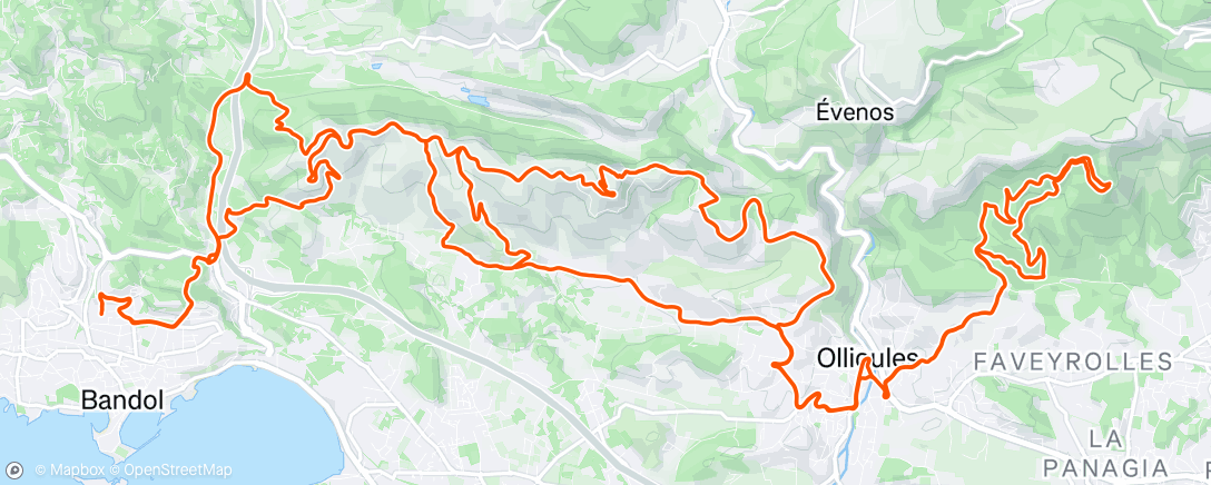 Map of the activity, Sortie VTT le matin