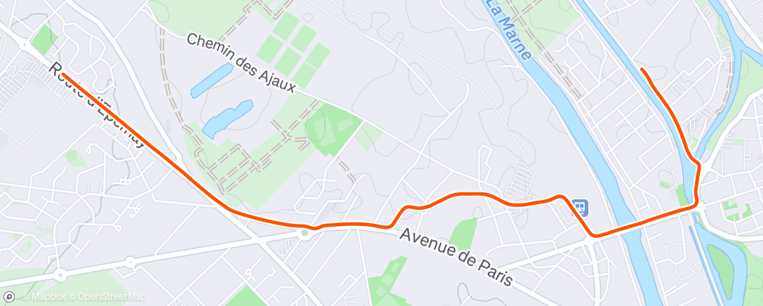 Map of the activity, Sortie vélo le matin