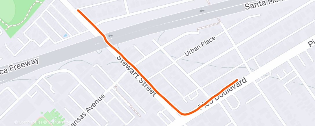 Map of the activity, Evening Walk