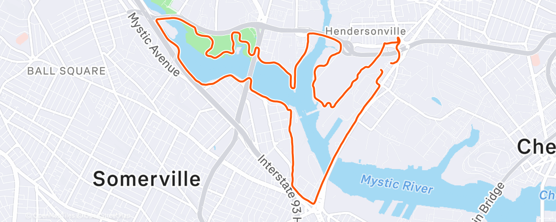 Map of the activity, Lunch Run