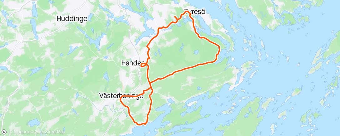 Map of the activity, ÅHB ❤️ Tyresta reverse