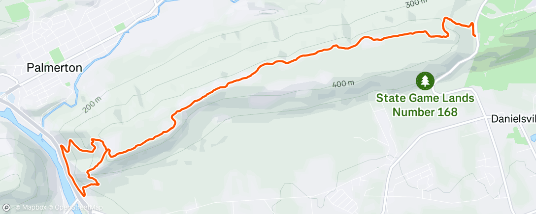 Map of the activity, Lunch Hike