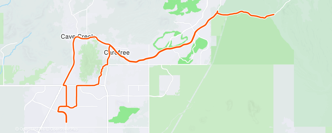 Map of the activity, Cycling