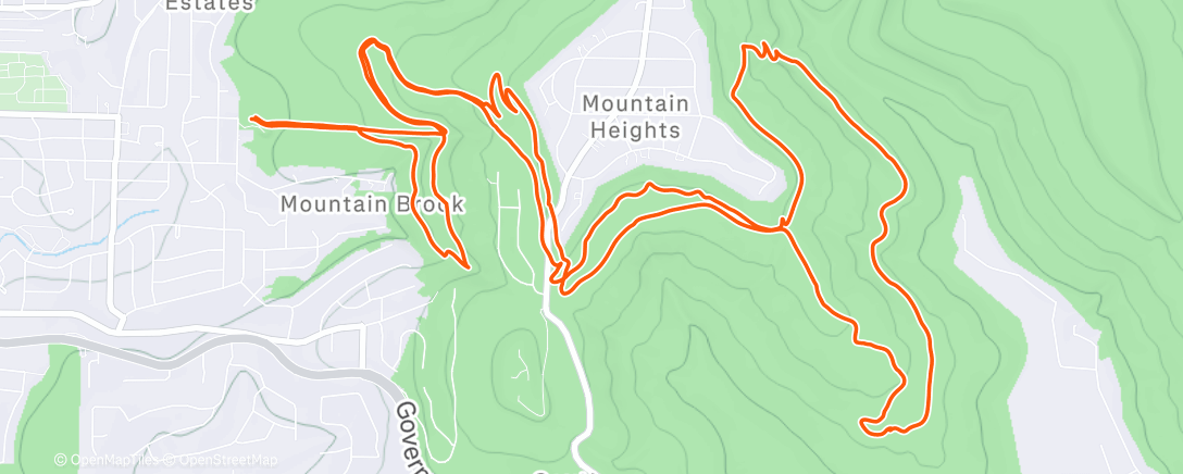 Map of the activity, Three Caves Loop