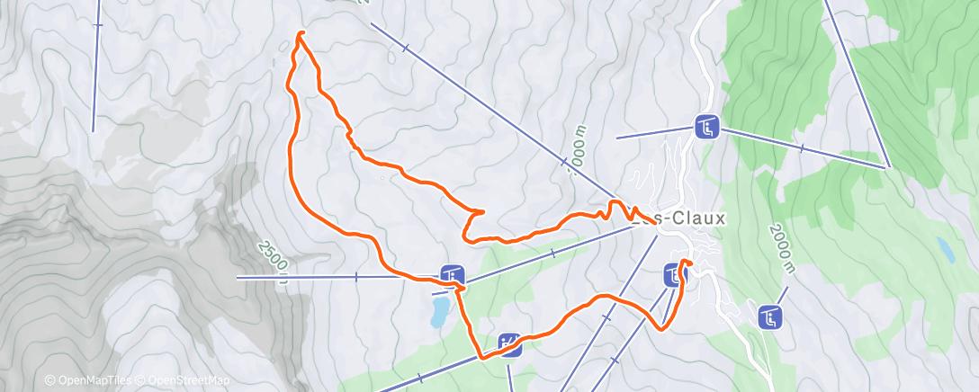 Map of the activity, Ski de randonnée le matin