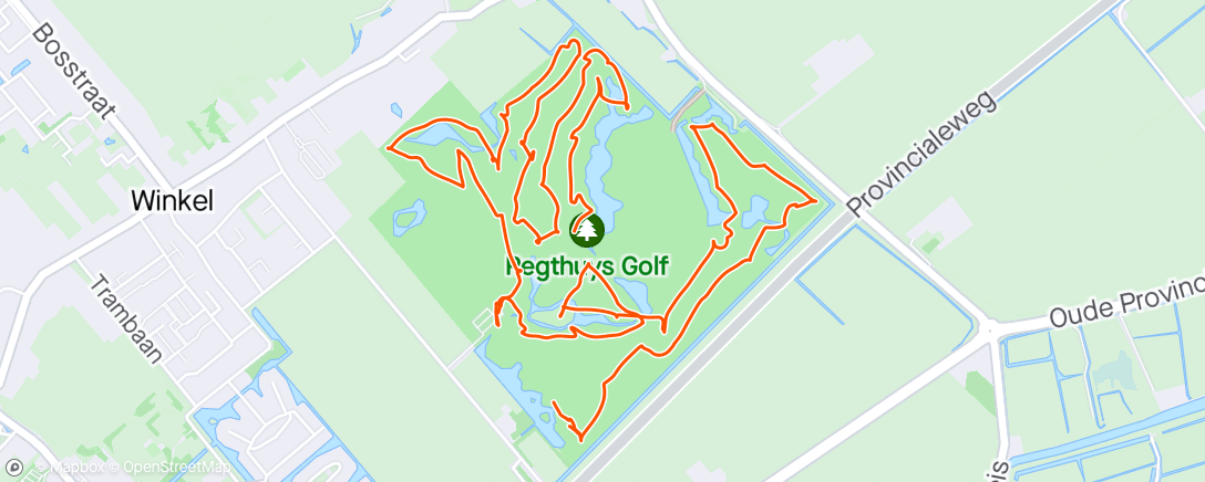 Map of the activity, Ochtendsessie golf