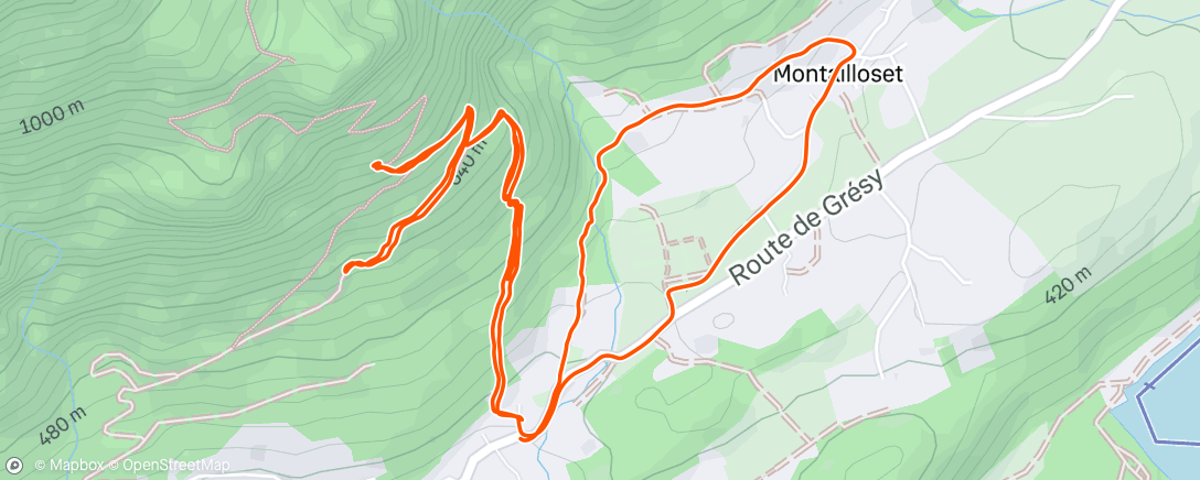 Mapa da atividade, Trail en soirée