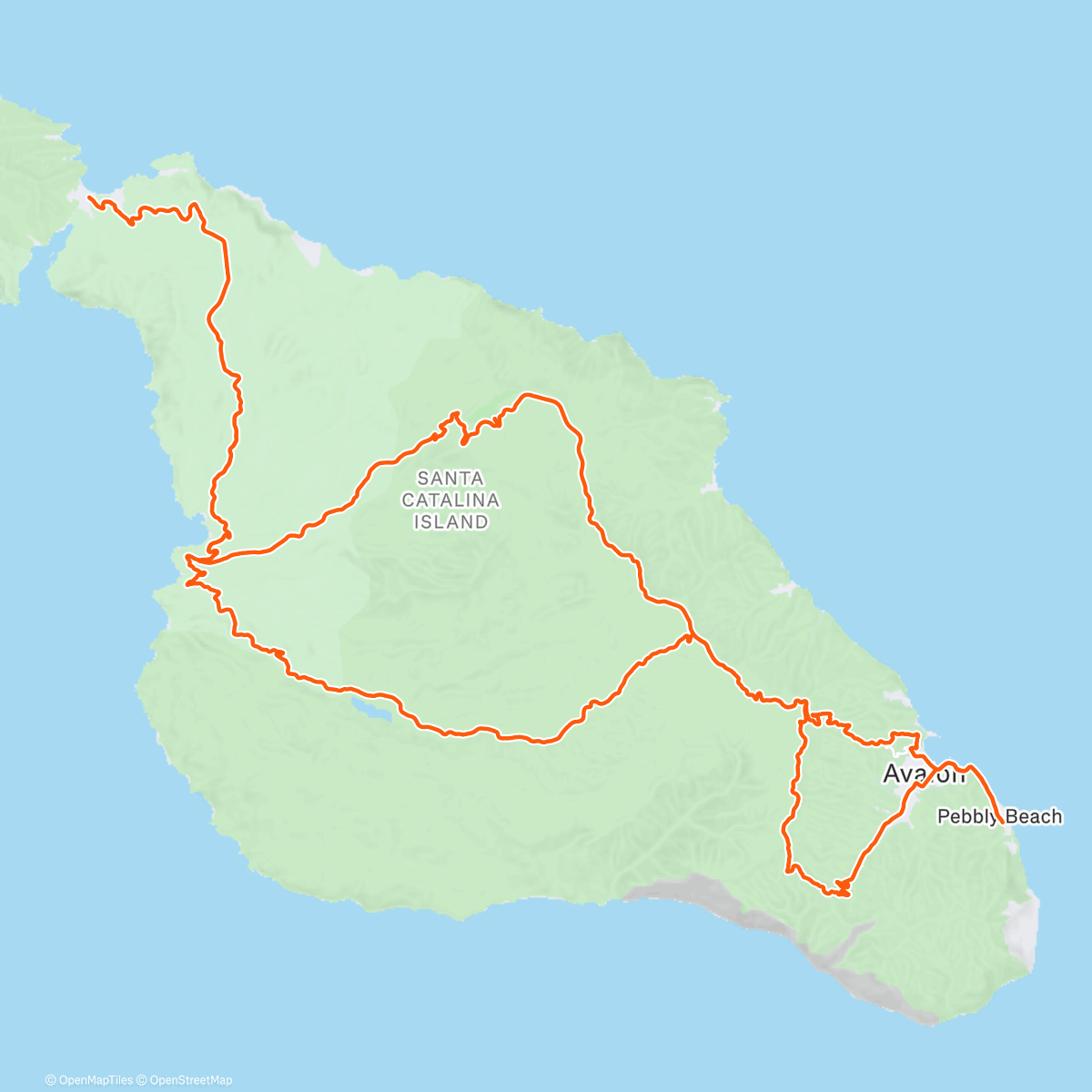 Map of the activity, Avalon 50 Mile