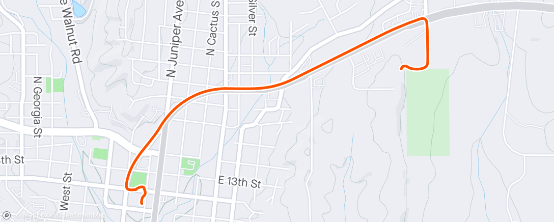 Map of the activity, Ride to the start