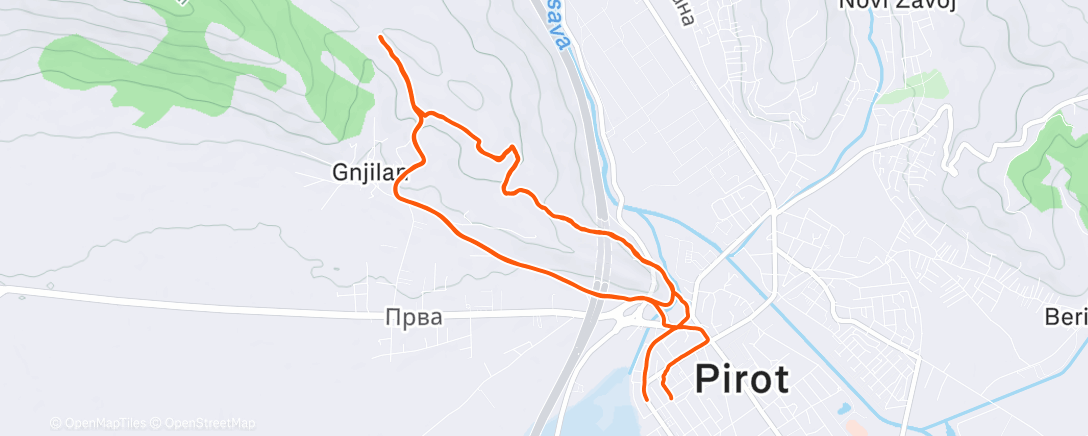 Map of the activity, Lunch Mountain Bike Ride