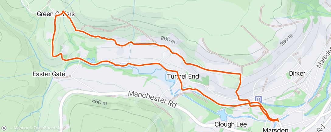 Mappa dell'attività Marsden Run #206: Running off a frustrating day