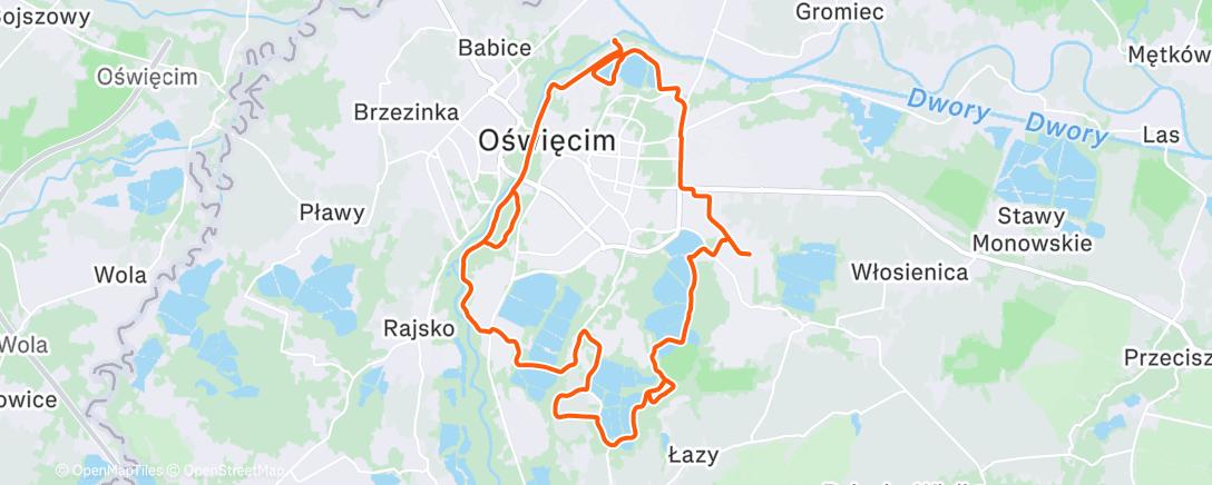 Map of the activity, Afternoon Ride