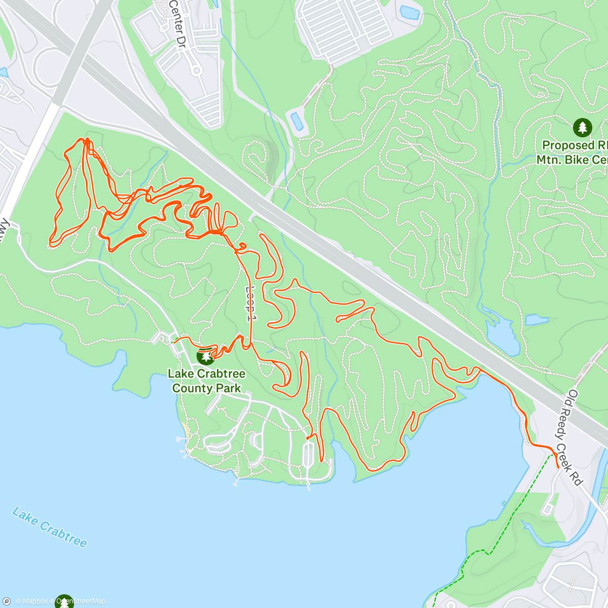 Map of the activity, MTB ride with Luke