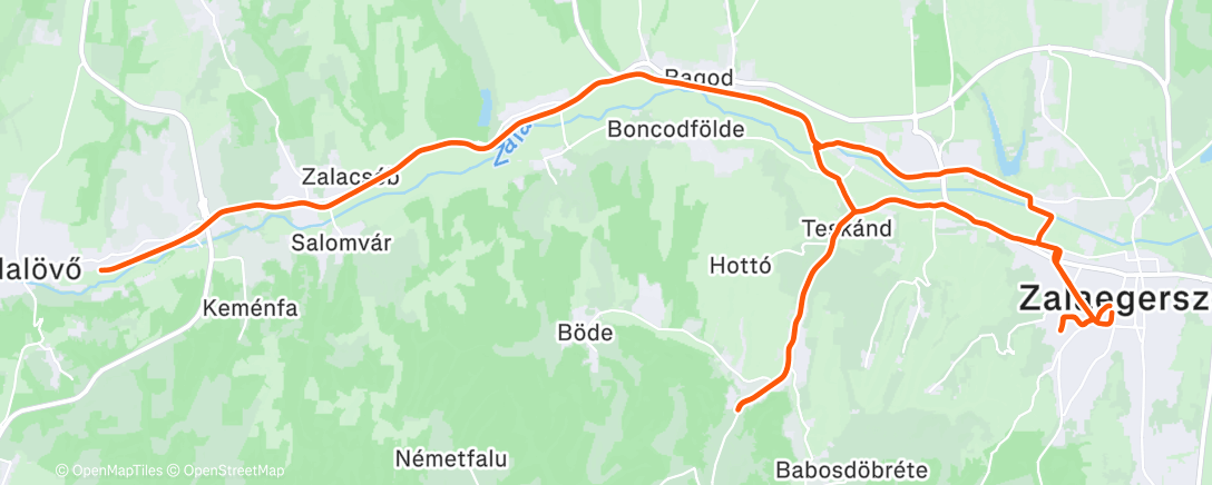 Карта физической активности (Morning Ride)