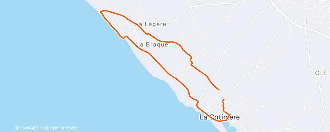 Карта физической активности (Course à pied du midi)