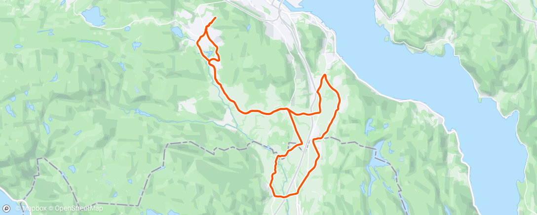 Kaart van de activiteit “Landeveistur om Klevjerhagen og Lindum i småkjølig vårvær🚴‍♂️😊”