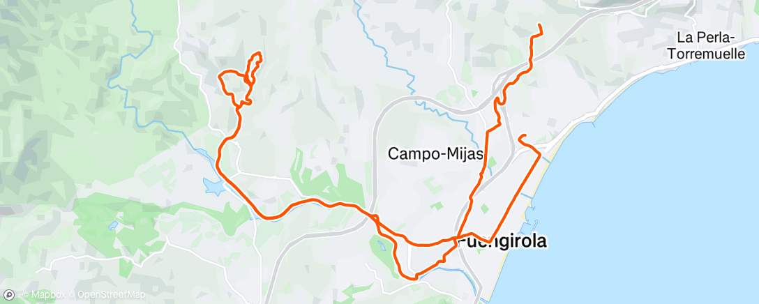 Map of the activity, Bicicleta de montaña vespertina