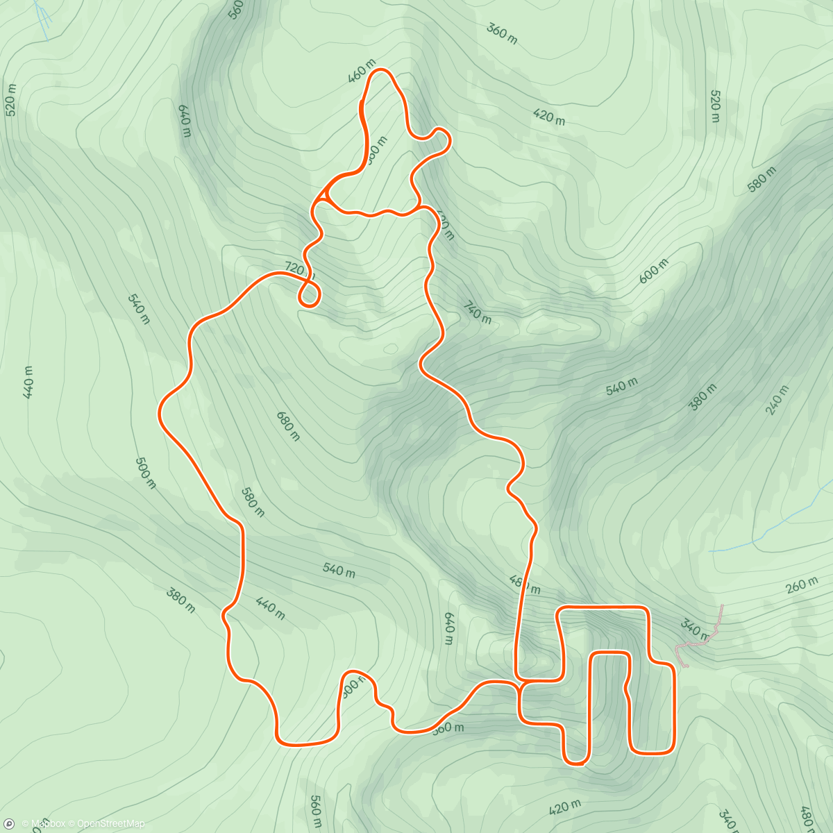 Map of the activity, Zwift - Scotland