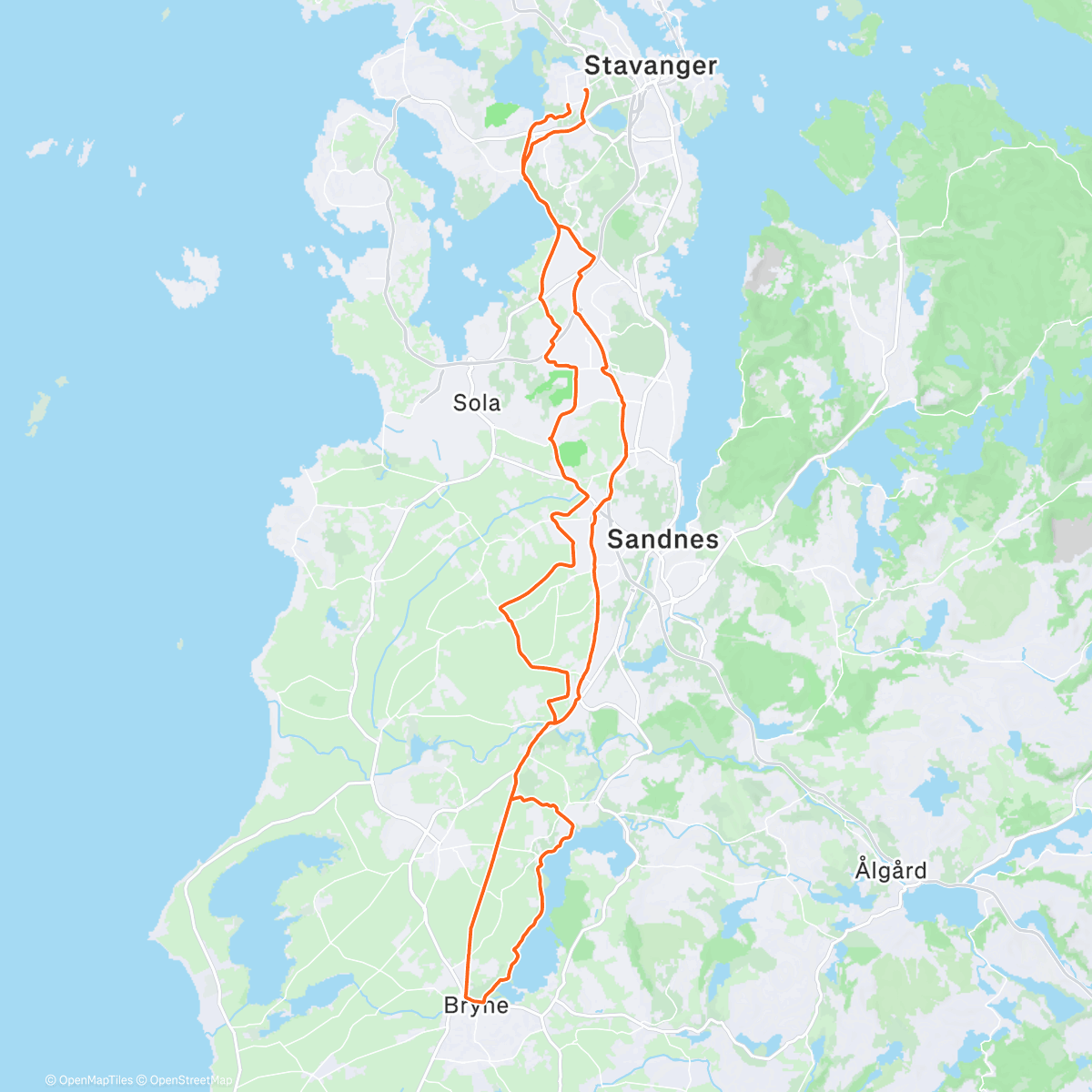 Map of the activity, Morning Ride