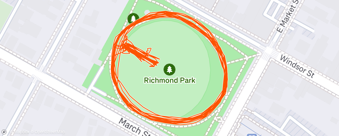 Map of the activity, Morning Run