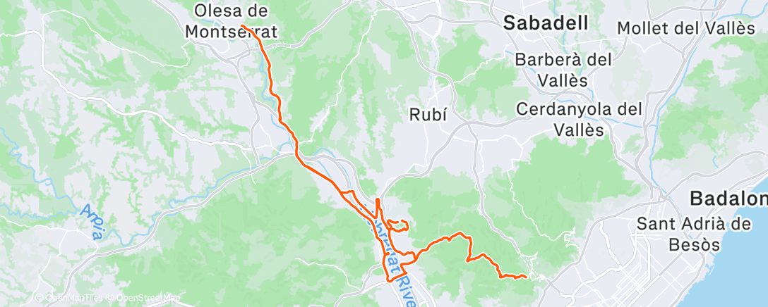 Map of the activity, Morning Ride