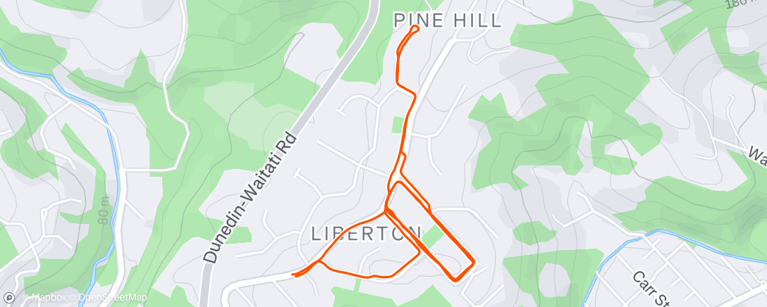 Map of the activity, Morning Run