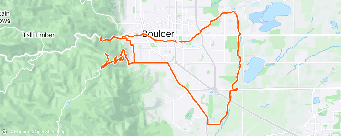 Map of the activity, Afternoon Mountain Bike Ride