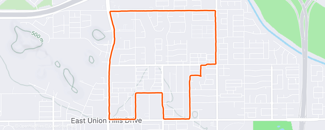 Map of the activity, New Year's Eve Run