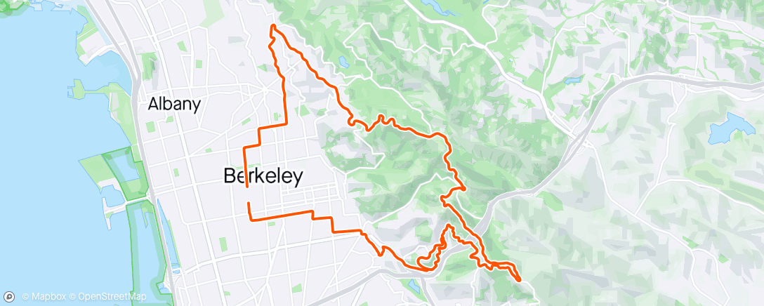 Map of the activity, Evening Ride