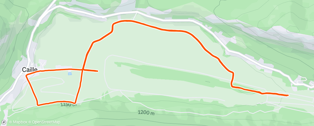 Map of the activity, Course à pied le matin