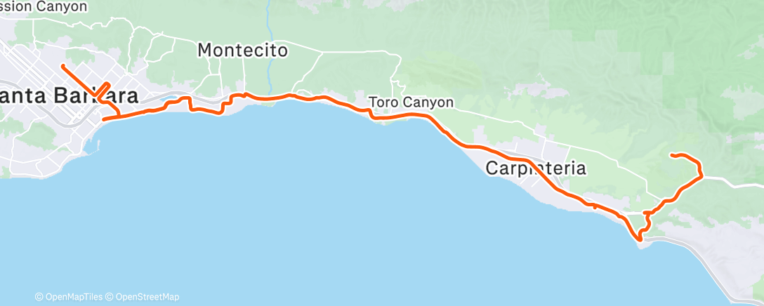 Map of the activity, Morning Ride