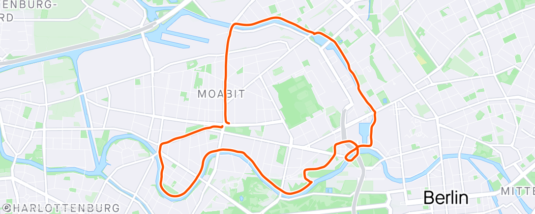 「Berlin - Moabit rundt」活動的地圖